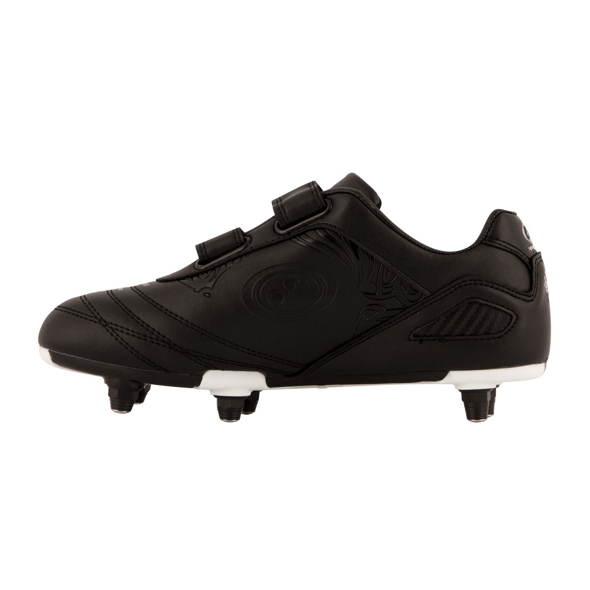 Optimum Kids Razor Velcro SG Rugby boots Black and Silver - Outstep