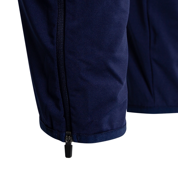 Scotland Kids Training Fitted Track Pants 26/27 Navy and Sand - Hem Zipper Close-up