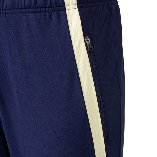 Scotland Kids Training Fitted Track Pants 26/27 Navy and Sand - Zipped Pocket Close-up