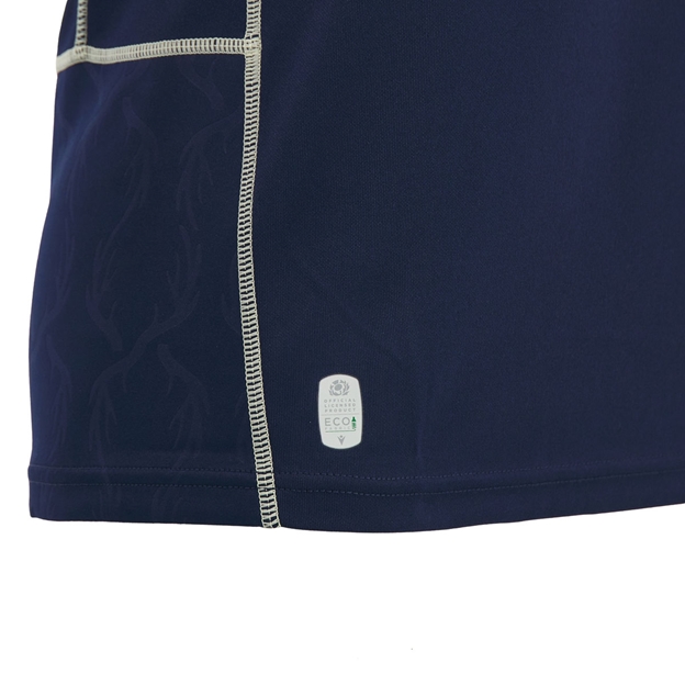 Scotland Womens Home Rugby Shirt 26/27 Navy and Sand - Official Licensed Product Close-up