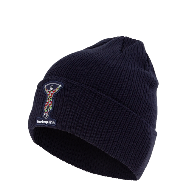 Harlequins Beanie 26/27 Navy - Front View