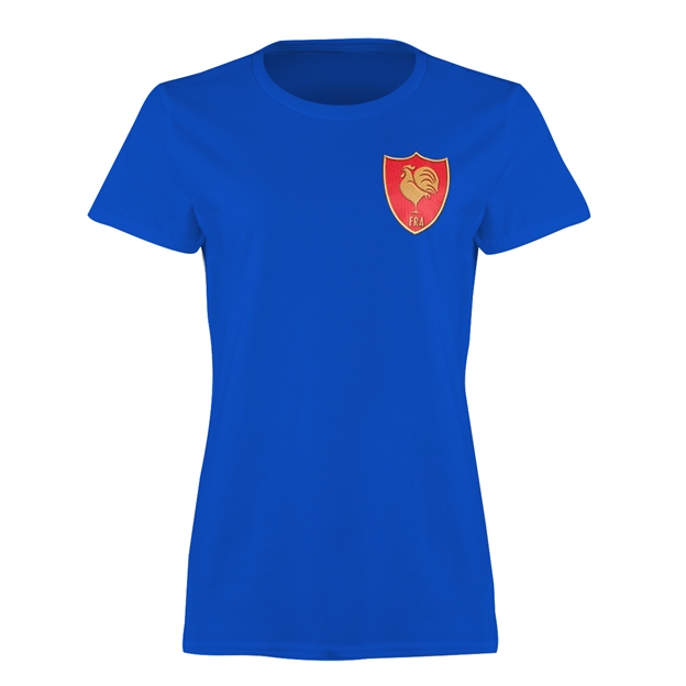 France Womens Classic Printed T-Shirt - Royal