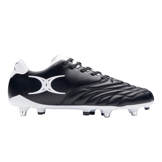 Gilbert Adults Sidestep Icon 6 Stud Soft Ground Rugby Boots Black - Outstep View