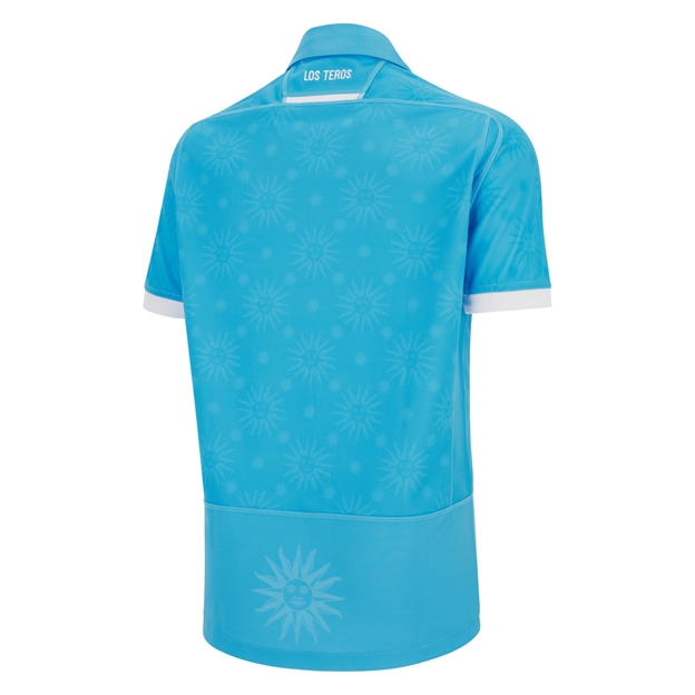 Uruguay Mens Home Rugby Shirt 25/26 Sky Blue - Back View