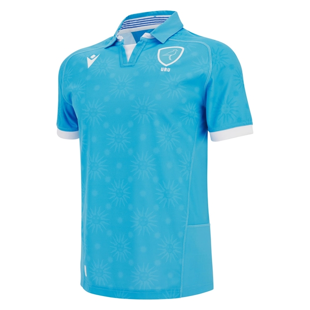 Uruguay Mens Home Rugby Shirt 25/26 Sky Blue - Front View