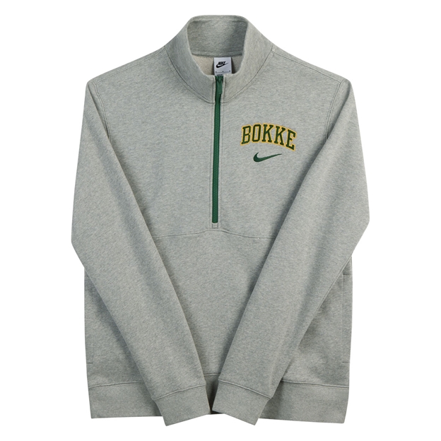 South Africa Springboks Mens 1/2 Zip Sweatshirt 26/27 Dark Grey Heather - Flatlay View