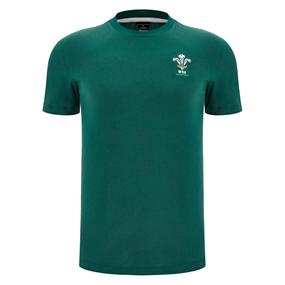 Wales Mens Cotton Fanline T-Shirt 25/26 Green - Front