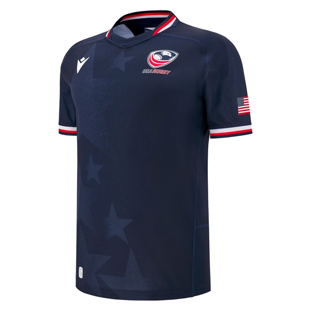 USA Mens Home Rugby Shirt Short Sleeve 2025 - Front