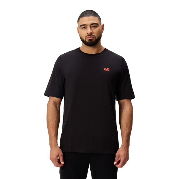 Canterbury Mens Tempo+ Drill GFX Training T-Shirt Black - Model Front
