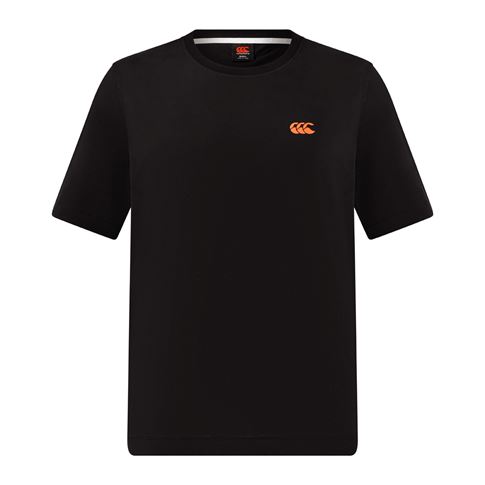 Canterbury Mens Tempo+ Drill GFX Training T-Shirt Black - Front View