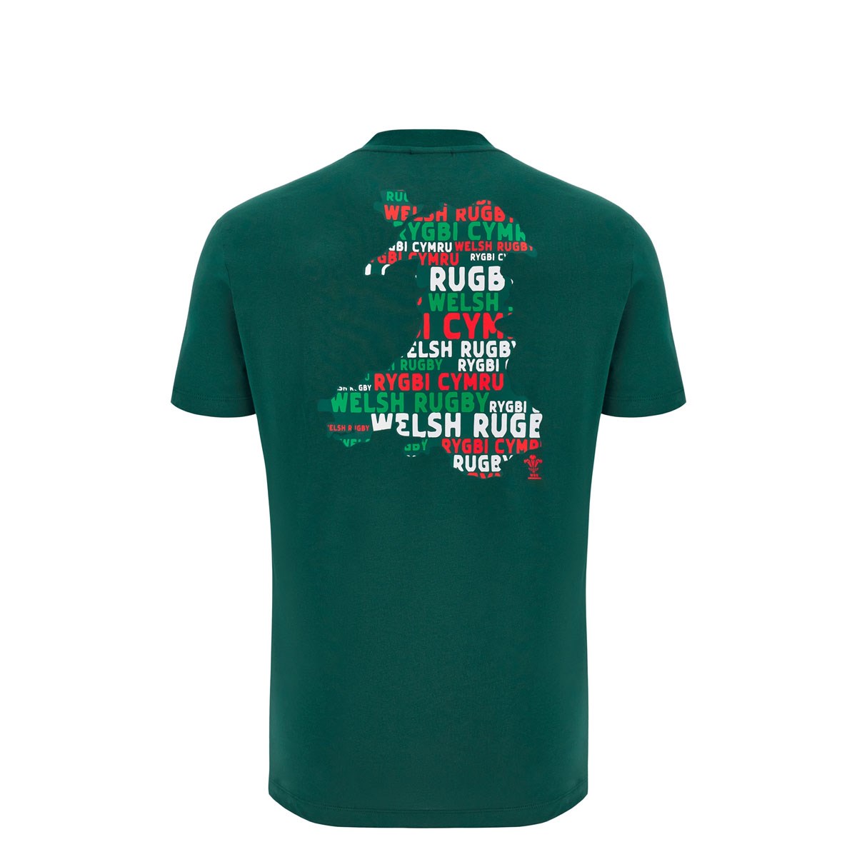 Wales Junior Cotton Fanline T-Shirt 25/26 Green - Front