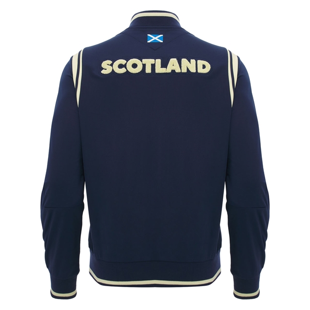 Scotland Mens Anthem Jacket 26/27 Navy and Sand - Back View