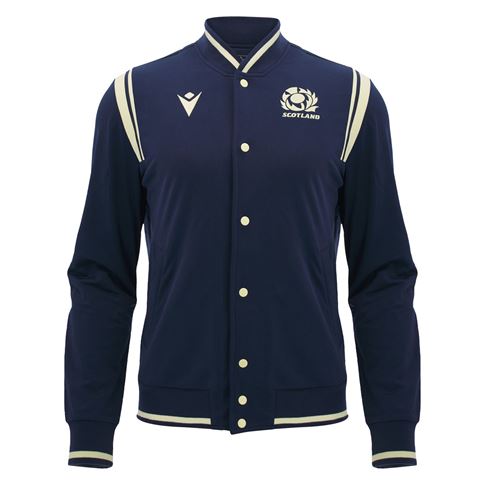 Scotland Mens Anthem Jacket 26/27 Navy and Sand - Front View