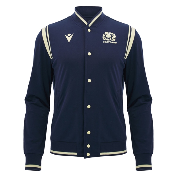 Scotland Mens Anthem Jacket 26/27 Navy and Sand - Front View