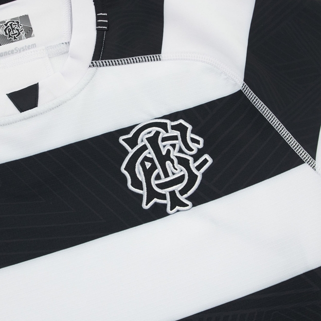Barbarians Mens Bodyfit Home Rugby Shirt 25/26 - Embroidered Logo Close-up