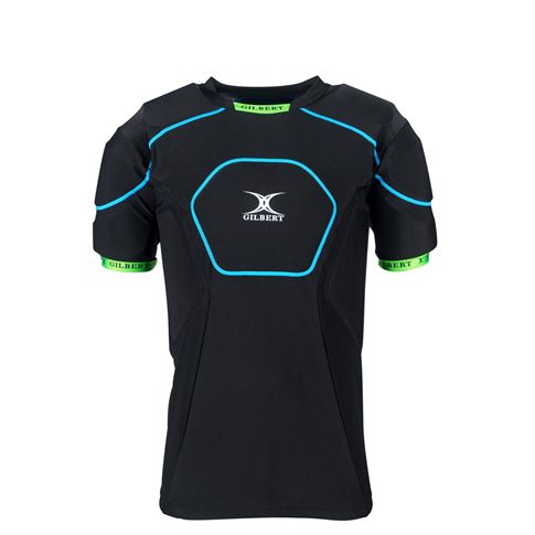 Gilbert Kids Charger X1.1 Rugby Shoulder Pads - Black View