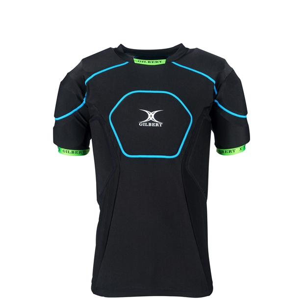 Gilbert Kids Charger X1.1 Rugby Shoulder Pads - Black View