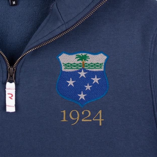 Samoa 1924 Quarter Zip Sweatshirt - Petrol Blue