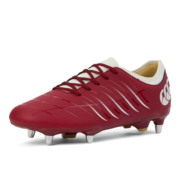 Canterbury Adults Phoenix 2.0 Team SG Rugby Boots Red - Front