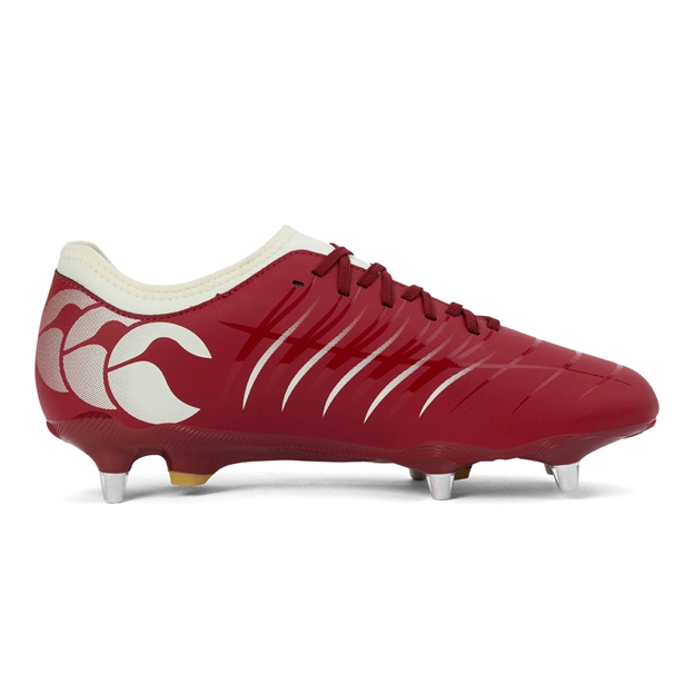 Canterbury Adults Phoenix 2.0 Team SG Rugby Boots Red - Instep
