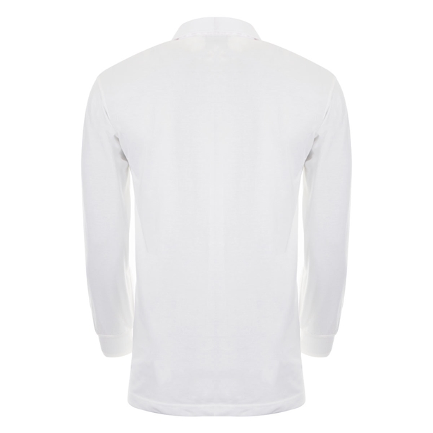 England Adults Classic XV Rugby Shirt Long Sleeve White - Back
