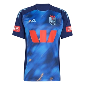 New South Wales Blues Mens Perfomance T-Shirt 26/27 Dark Blue - Front View