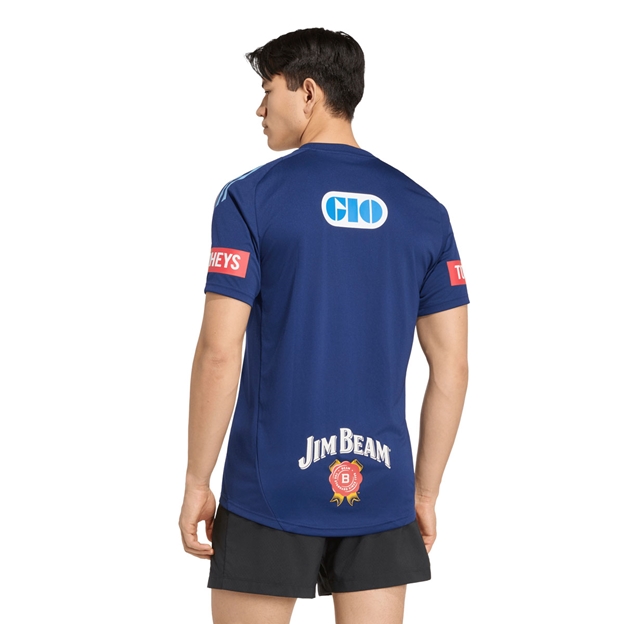 New South Wales Blues Mens Perfomance T-Shirt 26/27 Dark Blue - Model Back View