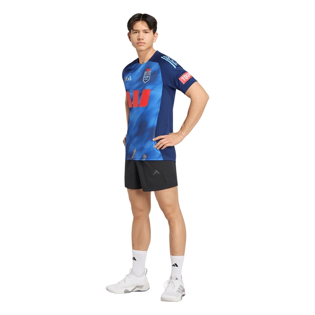 New South Wales Blues Mens Perfomance T-Shirt 26/27 Dark Blue - Model Full View