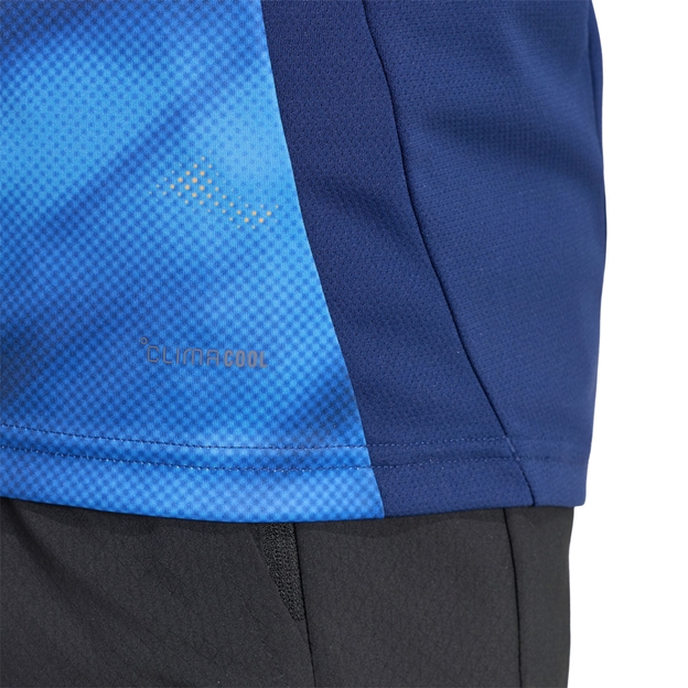 New South Wales Blues Mens Perfomance T-Shirt 26/27 Dark Blue - Hem Detail Close-up