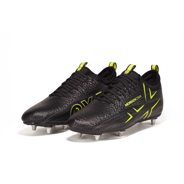 Oxen Kids Meta X 6S Soft Ground Rugby Boots Black Onyx - Pair