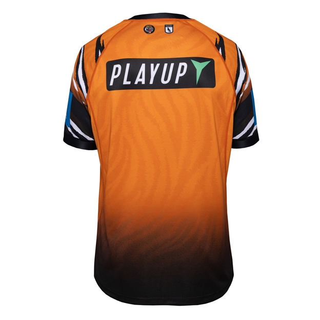 Wests Tigers Mens Home Rugby Shirt 2026 Orange - Back View