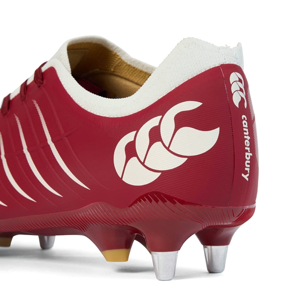 Canterbury Adults Phoenix 2.0 Pro SG Rugby Boots Red - Heel
