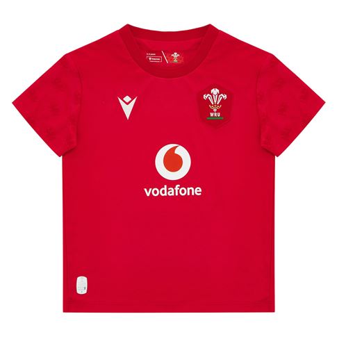 Wales Infants Home Rugby Shirt 26/27 Red - Front View