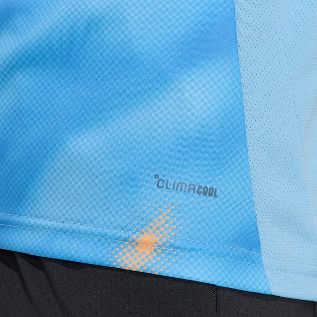 New South Wales Blues Mens Singlet 26/27 Light Blue - Hem Close-up