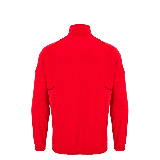 Wales Junior Travel Quarter Zip Fleece 25/26 Red - Back