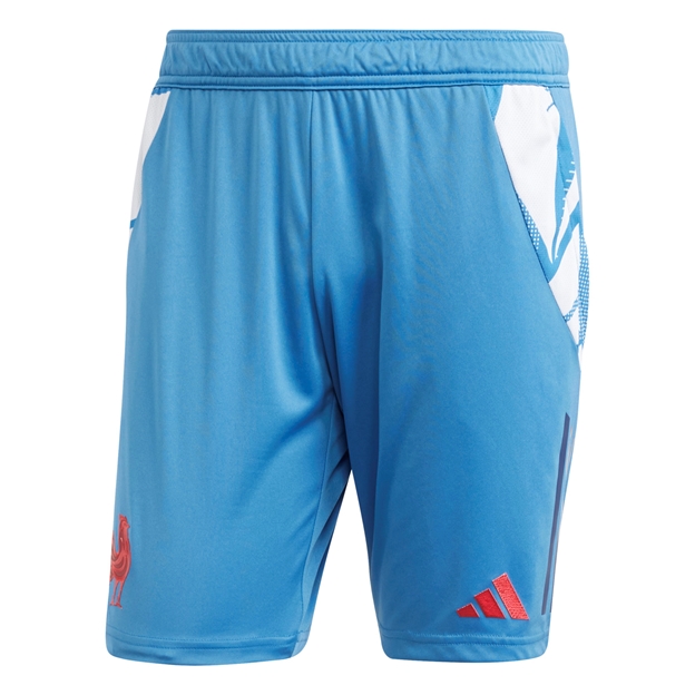 France Adidas Mens Gym Short - Focus Blue 2024 - Front