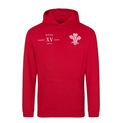 Womens World Cup Wales Kids Classic Hoodie Red - Front
