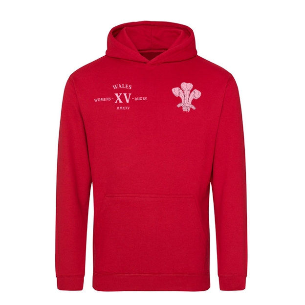 Womens World Cup Wales Kids Classic Hoodie Red - Front