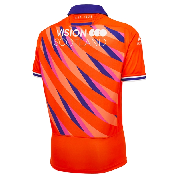Edinburgh Mens Away Rugby ack 26/27 Orange - Back View