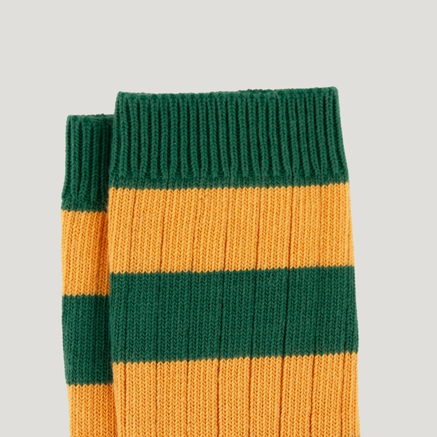 Classic Striped Socks - Green/Gold