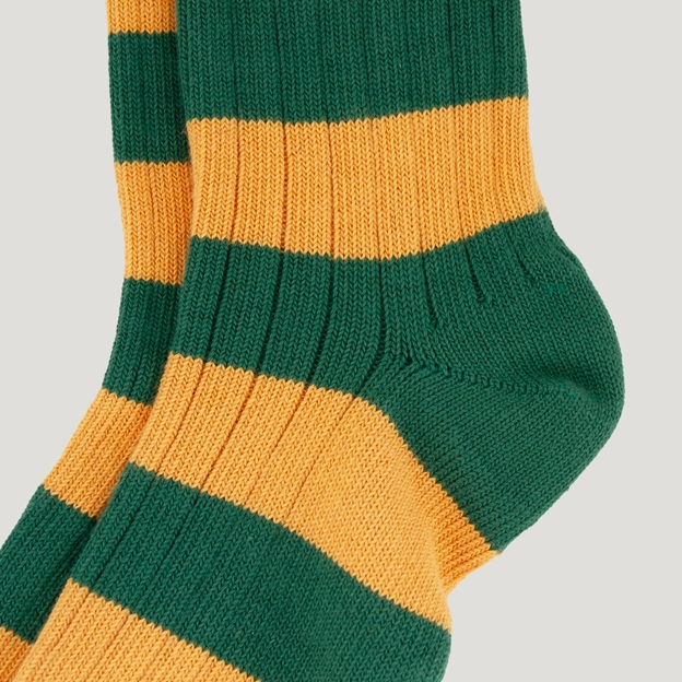 Classic Striped Socks - Green/Gold