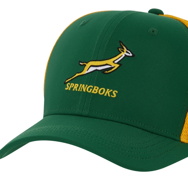 South Africa Springboks Adults Trucker Cap 26/27 Gorge Green - Close-up View