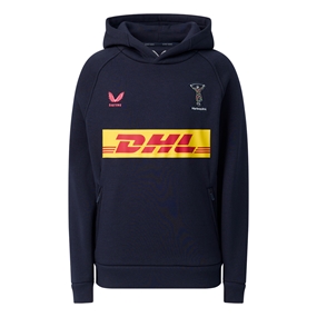 Harlequins Kids Off Pitch Hoodie 26/27 Navy - Front View