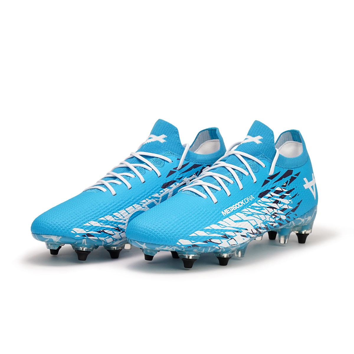 Oxen Adults Metasock Mix Stud Rugby Boots Blue - Front