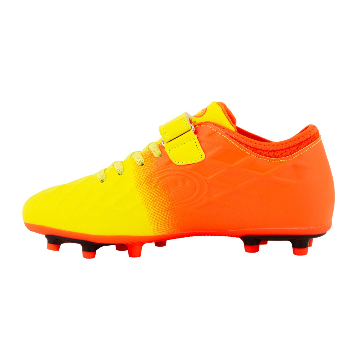 Optimum Kids Ignisio Easy Fasten Moulded Stud Firm Ground Boots Yellow/Orange - Outstep
