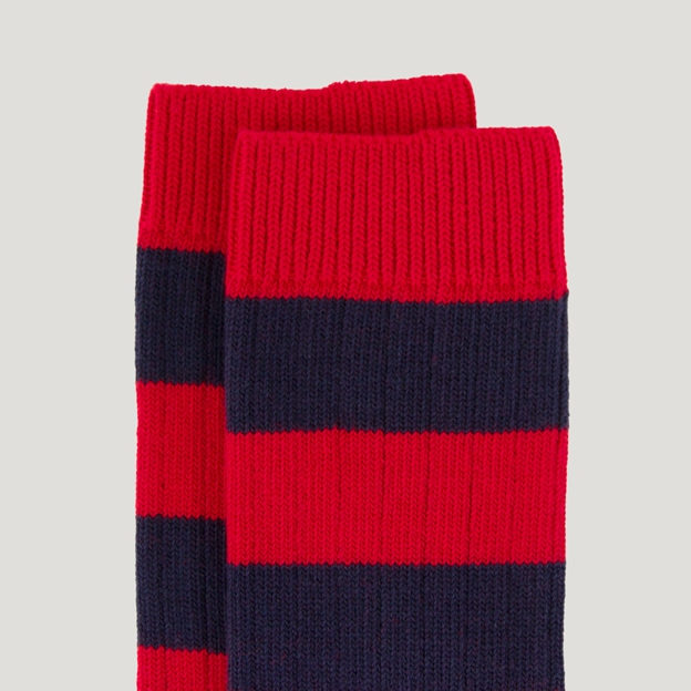 Classic Striped Socks - Red/Navy
