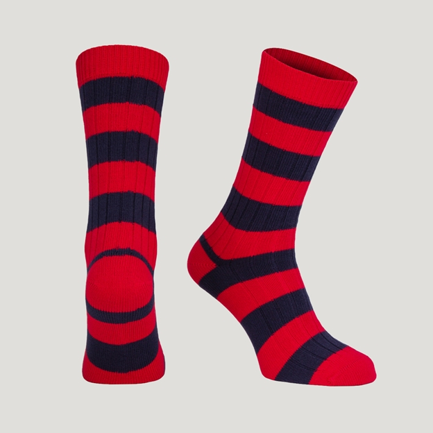 Classic Striped Socks - Red/Navy