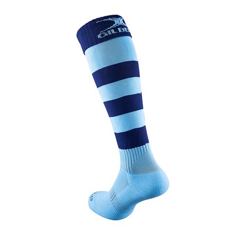 Hawick HS Gilbert Kryten II Socks Navy/Sky Kids - Back