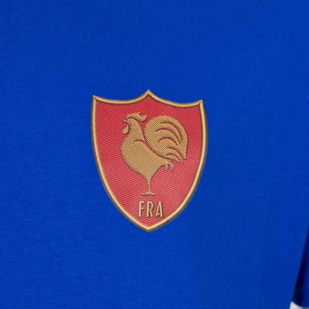 France Kids Classic Printed T-Shirt Royal - Crest Close-up
