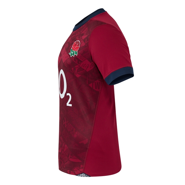 England Mens Away Rugby Shirt - Short Sleeve 2025 - Side